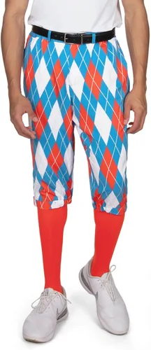 Vista 9 de Tipsy Elves Pantalones de golf para hombre, calcetines a juego incluidos, pantalones deportivos para hombre con diseños que cambian el juego