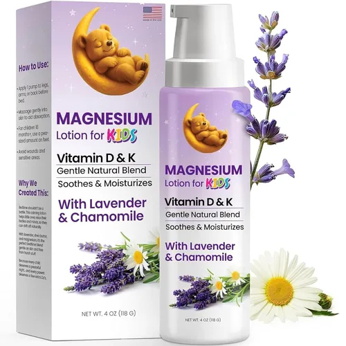 Vista 8 de Gel de baño de magnesio para niños Gel de baño de magnesio para dormir, relajación y noches tranquilas Limpiador calmante con lavanda