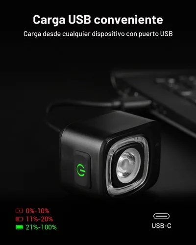 Vista 4 de Magicshine SEEMEE 200 V3.0 Luces Traseras de Bicicleta Recargables USB C, Salida Máxima de 200 Lúmenes, Luces de Bicicleta con Visibilidad de 360°