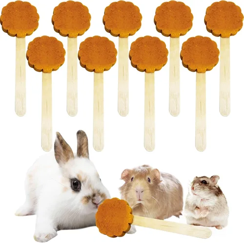 Vista 8 de Juguetes masticables de conejo para dientes, 10 unidades de palitos naturales para masticar, hámster, zanahoria, juguete molar para masticar