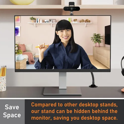 Vista 3 de Soporte de escritorio con abrazadera de 25 '' para Logitech MX Brio 4K