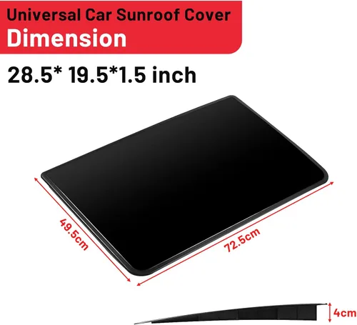 Vista 4 de Cubierta Universal para Techo Solar de Coche Endxedo - Deflector de Viento para Techo Solar, Aislante Térmico con Superficie Impermeable, Visera