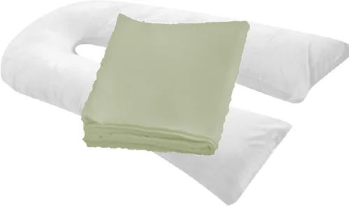 Vista 12 de Funda de almohada de cuerpo completo para embarazo, en forma de U, ajuste universal, funda de repuesto para almohada de maternidad (negro)