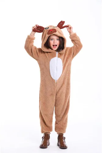 Vista 5 de yolsun Kids Onesie Santa Costume, Cute Christmas Costume Cosplay for Boys&Girls