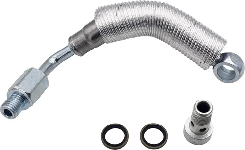 Vista 9 de OKAY MOTOR Línea de alimentación de aceite Turbo y línea de retorno de aceite Turbo Tubo de alimentación de refrigerante y tubo de retorno