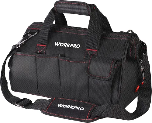 Vista 9 de Workpro W081020A - Bolsa para herramientas de almacenamiento con boca ancha (12 pulgadas)
