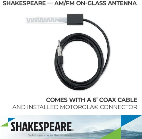 Vista 2 de Shakespeare 4353 Antena AM/FM clásica en vidrio