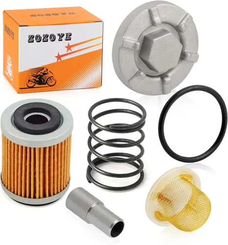 Vista 3 de Tapón de drenaje de aceite Filtro de resorte para Yamaha Raptor Warrior 350 Big Bear 350 400 Wolverine 350 Moto 4 YFM350ER 51Y-13411-00-00