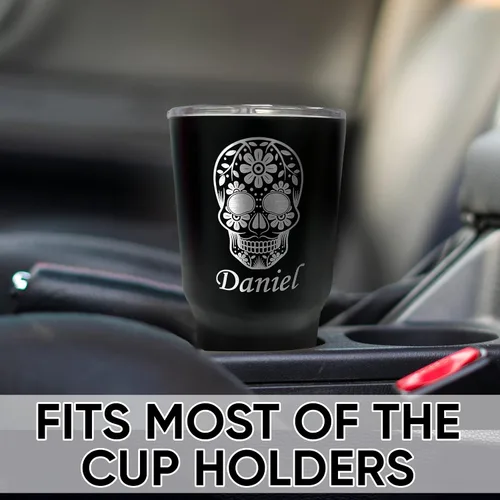Vista 6 de Vaso personalizado, vaso personalizado para cámper, taza de viaje de acero inoxidable aislada personalizada con grabado, 30 onzas con popote