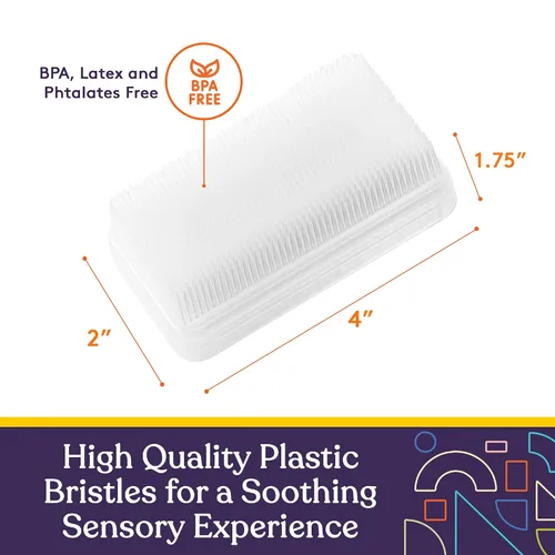 Vista 4 de Special Supplies Cepillo de terapia sensorial para cepillado ocupacional y sensorial, herramientas estimulantes y calmantes para niños y adultos