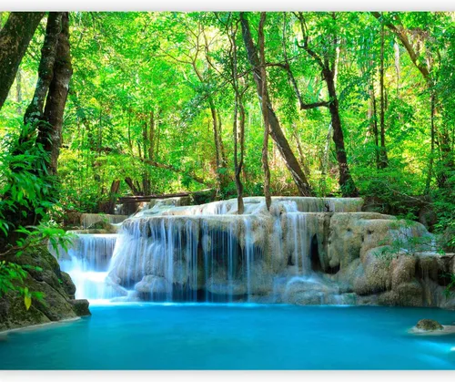 Vista 10 de artgeist Mural de Pared Cascada 118x91 pulgadas - XXL Papel Tapiz No Tejido Vellón Decoración de Pared Impresión Fotográfica Imagen Fotografía #05