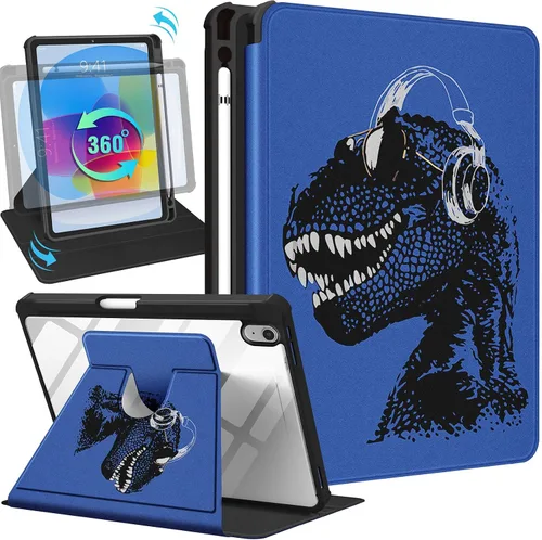 Vista 10 de Uppuppy Funda para iPad A16 – para Funda de iPad 10ª Generación 10.9 Pulgadas Linda Mujeres Niñas Femenina Bonita Kawaii Dibujos Animados Perro