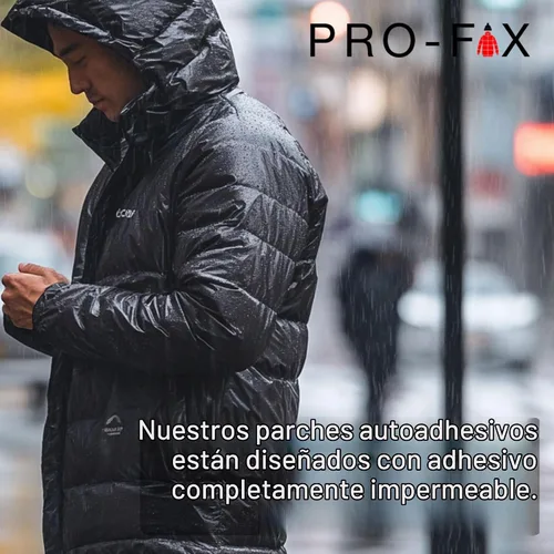 Vista 6 de Kit de parches de reparación autoadhesivos impermeables – Solución de 30 segundos para chaquetas, tiendas de campaña, sacos de dormir, mochilas Negro