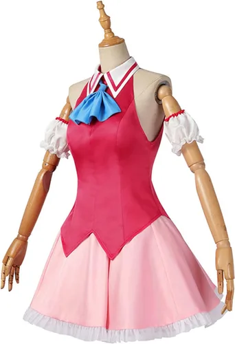 Vista 5 de Disfraz de anime Oshi No Ko Hoshino Ai Cosplay falda con tirantes Lolita para mujer, traje para Halloween, juego de rol, fiesta