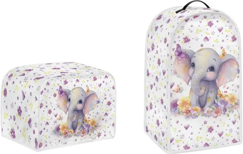 Vista 43 de doginthehole Funda para licuadora y tostadora, 2 rebanadas estéticas de estrellas de mar con estampado de conchas marinas para batidora o cafetera