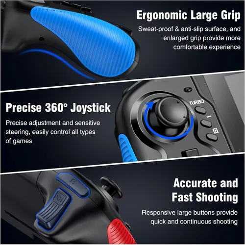 Vista 6 de Switch Controller for Nintendo Switch Pro Controller Switch OLED, One Piece Joypad Controller Replacmement, Ergonomic Handheld Switch Grip