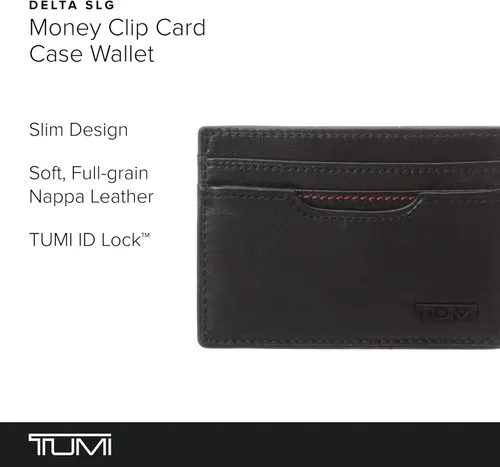 Vista 2 de TUMI Estuche para tarjetas con clip para dinero Delta para hombre, Negro