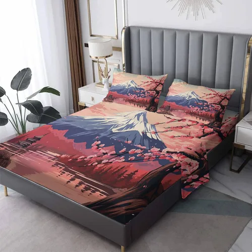 Vista 45 de Juego de sábanas tamaño individual con águila calva, sábanas de cama de águila, microfibra suave y bolsillo profundo y sábanas estampadas sin