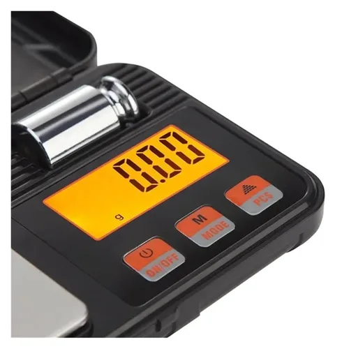 Vista 4 de 7.05 oz/0.00 oz 1.76 oz/0.00 oz Escala de bolsillo Mini escala digital Peso de calibración Escala electrónica Pantalla LCD retroiluminada de alta