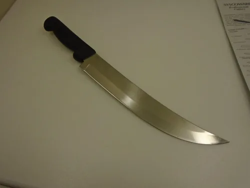 Vista 6 de Juego de cubiertos profesionales de marca comercial (2) cuchillos, cuchillo de chef de 8 pulgadas y cuchillo de corte de carne de carnicero de 10