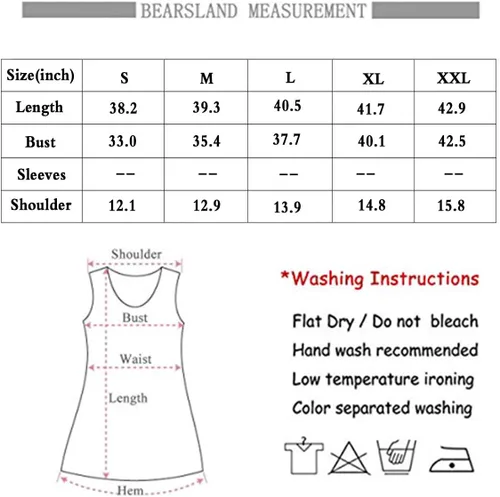 Vista 7 de Bearsland - Vestido de maternidad sin mangas para mujer con bolsillos