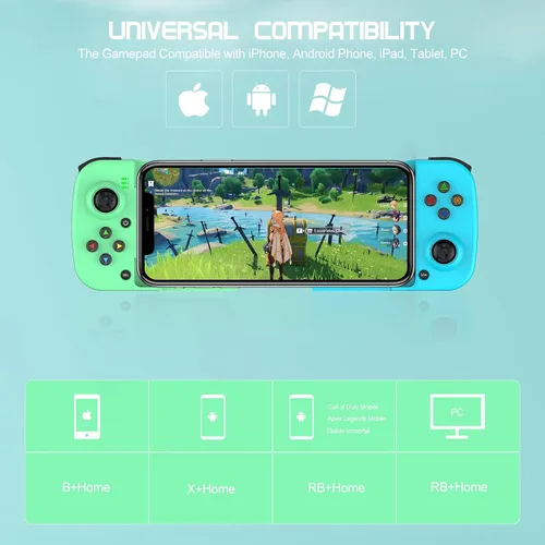Vista 2 de Joso Bluetooth Controller for iPhone, Android, Direct Play, Low Latency, Phone Controller Gamepad Joystick for Galaxy S23 S22 S21 20 Ultra, iPhone