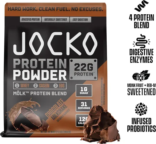 Vista 6 de Jocko Fuel Paquete de 2 – Jocko Greens Powder + Chocolate Mölk Protein Powder
