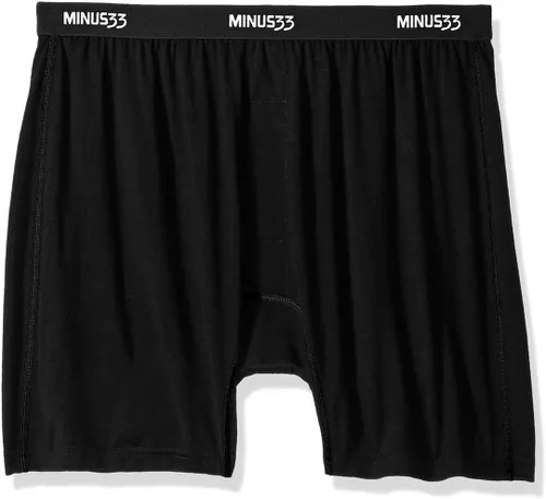 Vista 5 de Bóxer de lana de micropeso para hombre 84% lana merina, 12% nailon, 4% elastano Negro