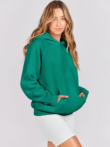 Vista 73 de ANRABESS - Sudaderas con capucha para mujer, sobre talla, de vellón de manga larga, modelo de 2024, para otoño