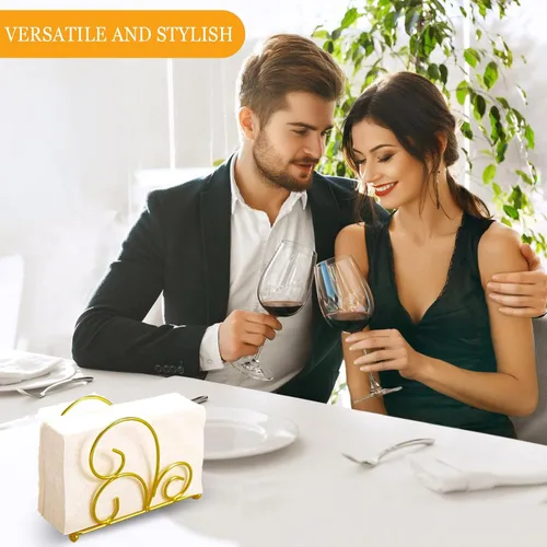 Vista 6 de Soporte de hierro servilletero, dispensador de servilletas para cocina, restaurante, bar, ideal para pícnics, fiestas, granjas, organizador de Negro