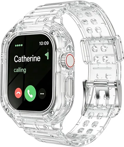 Vista 9 de Compatible con Apple Watch Band transparente de 1.929 in 1.811 in 1.772 in 1.732 in 1.654 in 1.614 in 1.575 in 1.496 in para mujeres y hombres