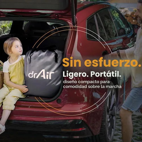 Vista 7 de Dr. air Colchón de aire individual con bomba incorporada, colchón inflable elevado de 18 pulgadas, cama de aire de panal máximo de 500 libras