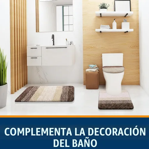Vista 7 de OLANLY Funda de asiento de inodoro de microfibra suave para baño, cubiertas de asiento lavables a máquina, 17.5x15 pulgadas, con respaldo de goma