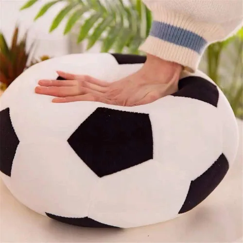 Vista 3 de AOQI Peluche esponjoso de pelota de fútbol, almohada de felpa suave y duradera, regalo de fútbol para niños, chicos y bebés
