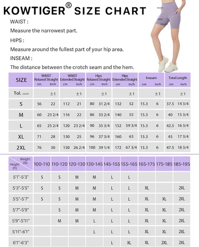 Vista 6 de KOWTIGER Pantalones cortos de yoga para mujer, cintura alta, con bolsillos, elásticos, para ciclismo, correr, deporte, entrenamiento, gimnasio