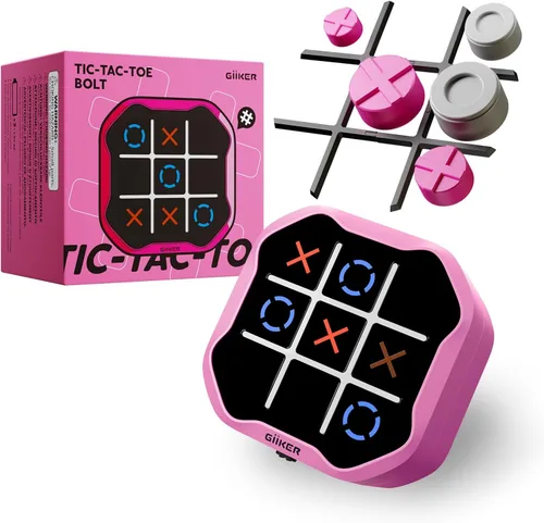 Vista 9 de GiiKER Juego Tic Tac Toe Bolt, Juegos de Mano Originales 3 en 1, Juegos de Viaje Portátiles para Viajes en Coche, Idea de Regalo de Juguetes