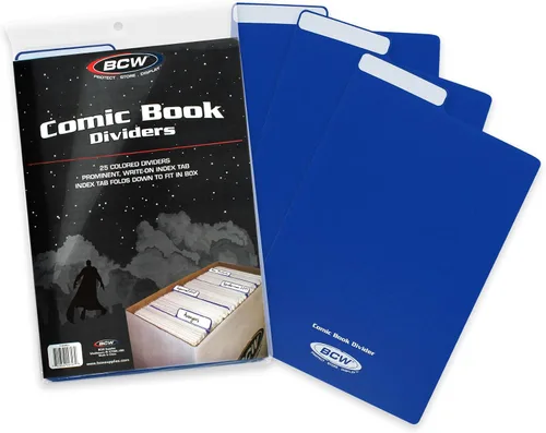 Vista 8 de BCW Separadores para cómics - 25 unidades Separadores de plástico de polietileno archivístico Organiza cómics eficientemente en cajas de Negro