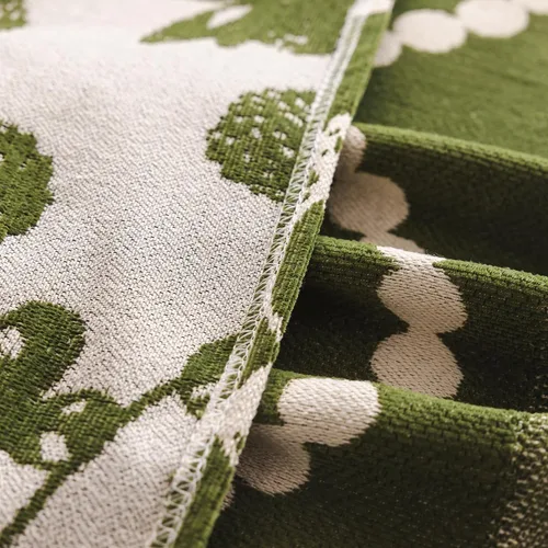 Vista 6 de DREAMINGO Funda para sillón reclinable con estampado floral verde y botánico de jacquard, 1 cojín, acogedora funda de felpilla para sala de estar
