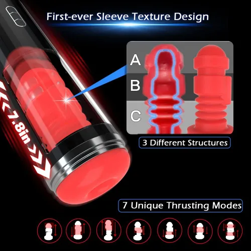 Vista 2 de Máquina sexual automática de mamada, masturbadores masculinos, juguetes sexuales para adultos para placer sexual de hombres, juguete sexual