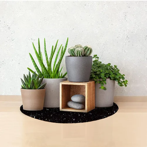 Vista 5 de Juego de 4 manteles individuales negros de cuero brillante con purpurina de 15.4 pulgadas para decoración de fiestas, bodas, día de Acción