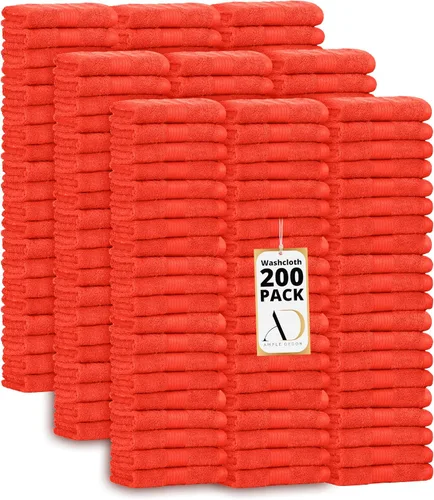 Vista 49 de Ample Decor Toallas 100% algodón de 12 x 12 pulgadas, 600 GSM, suaves y absorbentes, duraderas, juego de 10, color beige