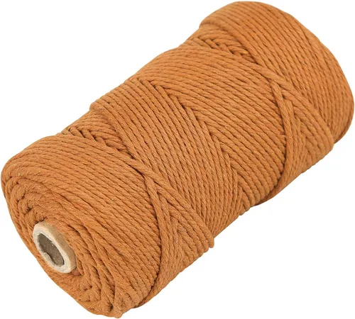 Vista 34 de Cordón de algodón para macramé, hilo torcido de 4 capas, cuerda de algodón natural, suministros perfectos de macramé, para hacer soportes colgantes
