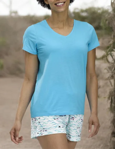Vista 3 de Hue Pantalón de pijama capri de punto estampado para mujer