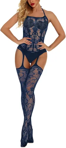 Vista 2 de Lencería sexy de encaje para mujer, babydoll transparente, camisón de pijama para sexo, juego travieso