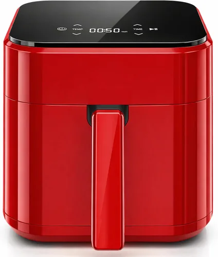Vista 11 de Simple Deluxe 12 en 1 Freidora de aire 6.34 Qt, Freidora digital con ajustes preestablecidos y ventana visible, cesta antiadherente y apta