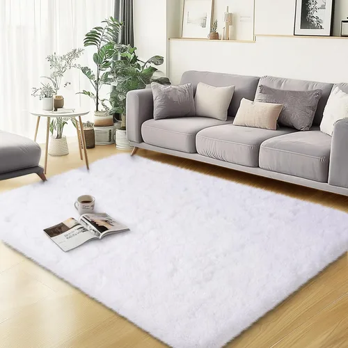 Vista 103 de qulint Alfombra negra para dormitorio, alfombra de área pequeña de 2 x 3 pies para habitación de niños, alfombra suave y mullida para sala de estar