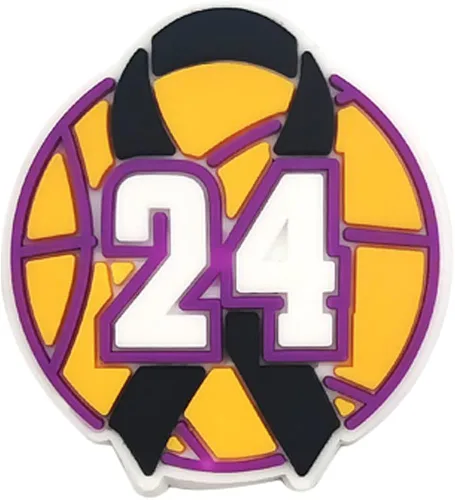 Vista 5 de SocaCharms Dijes de cocodrilo de baloncesto, 16 unidades, jugador de 24 zapatos para decoración de zuecos de PVC, lindos accesorios, zapatos