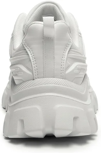 Vista 4 de DREAM PAIRS Zapatos deportivos gruesos de moda para mujer, con plataforma y cordones cómodos
