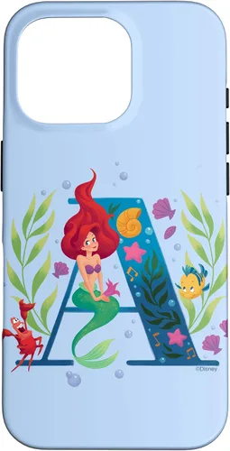 Vista 20 de Disney Carcasa para iPhone 17 con monograma de sirena y letra A para Ariel