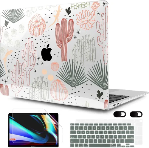 Vista 8 de MEEgoodo Funda para MacBook Air de 13 pulgadas 2021 2020 2019 2018 lanzada A2337 M1 A2179 A1932 con Touch ID, carcasa rígida de plástico y cubierta